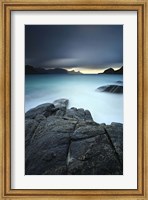 Framed long exposure scene at Haukland Beach in Lofoten, Norway