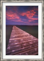 Framed Alcudia Beach pier in Mallorca, Spain