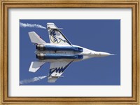 Framed Bottom view of a Russian MiG-29OVT aerobatic aircraft