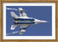 Framed Bottom view of a Russian MiG-29OVT aerobatic aircraft