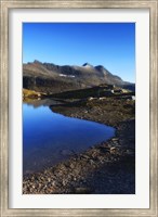 Framed Skittendalen mountain peaks in Troms County, Norway