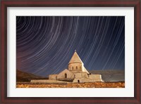 Framed Star trails above Saint Thaddeus Monastery, Iran