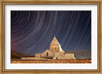 Framed Star trails above Saint Thaddeus Monastery, Iran