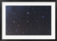 Framed Andromeda Galaxy and Triangulum Galaxy with star clusters