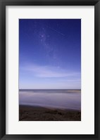 Framed meteor crossing the Milky Way, Miramar, Argentina