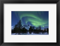 Framed Aurora Borealis over Nova Mountain Wilderness, Troms, Norway