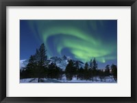 Framed Aurora Borealis over Nova Mountain Wilderness, Troms, Norway