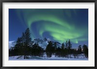 Framed Aurora Borealis over Nova Mountain Wilderness, Troms, Norway