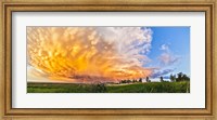 Framed Panoramic view of mammatocumulus clouds, Alberta, Canada