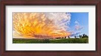 Framed Panoramic view of mammatocumulus clouds, Alberta, Canada