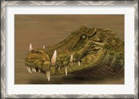 Framed Kaprosuchus saharicus head detail
