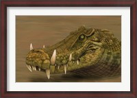 Framed Kaprosuchus saharicus head detail