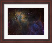Framed Sharpless 2-132 emission nebula