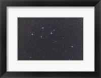 Framed Delphinus constellation on a hazy night