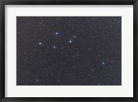 Framed Delphinus constellation on a hazy night