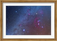 Framed Orion and the Winter Triangle stars