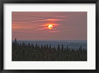 Framed Sunset at Horseshoe Canyon, Cypress Hills Interprovincial Park, Alberta, Canada