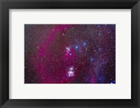 Framed Orion Nebula, Belt of Orion, Sword of Orion and nebulosity