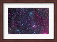 Framed Pinwheel Cluster and Starfish Cluster in the constellation Auriga