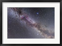 Framed Summer Triangle stars in the Milky Way through Cygnus, Lyra and Aquila