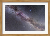 Framed Summer Triangle stars in the Milky Way through Cygnus, Lyra and Aquila