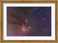 Framed Antares and Scorpius Head area with Rho Ophiuchi nebulosity