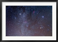 Framed Deep sky image of the constellations Auriga and Taurus