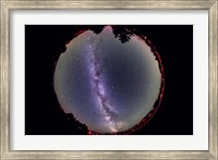 Framed Fish-eye lens view of the summer Milky Way
