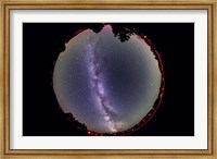 Framed Fish-eye lens view of the summer Milky Way