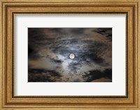 Framed Full moon in clouds