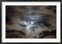 Framed Full moon in clouds