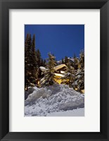 Framed Orion constellation above Mount Fairview, Alberta, Canada