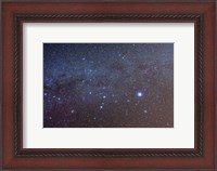 Framed constellation of Canis Major with nearby deep sky objects