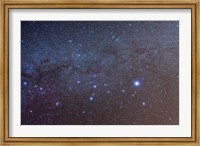 Framed constellation of Canis Major with nearby deep sky objects