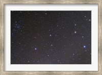 Framed constellation of Leo and the Coma Star Cluster in Coma Berenices