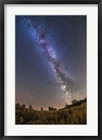 Framed summer Milky Way on a clear moonless evening in Alberta, Canada