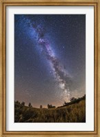 Framed summer Milky Way on a clear moonless evening in Alberta, Canada