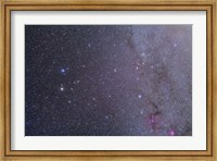 Framed Widefield view of the Gemini constellation with nearby deep sky objects