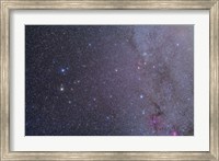 Framed Widefield view of the Gemini constellation with nearby deep sky objects