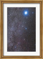 Framed Constellations Canis Major and Puppis with nearby deep sky objects
