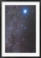 Framed Constellations Canis Major and Puppis with nearby deep sky objects