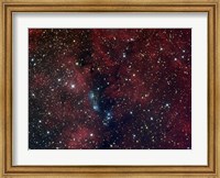 Framed NGC 6914, reflection nebula in Cygnus