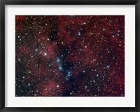 Framed NGC 6914, reflection nebula in Cygnus