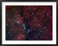 Framed NGC 6914, reflection nebula in Cygnus