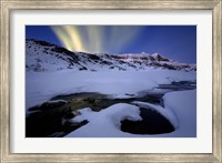 Framed Northern Lights in Skittendalen Valley, Troms County, Norway