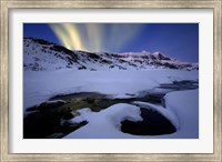 Framed Northern Lights in Skittendalen Valley, Troms County, Norway