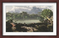 Framed Late Jurassic East Africa with a host of different animals and plants