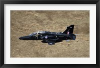 Framed Hawk T2 jet trainer aircraft of the Royal Air Force