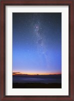 Framed Eta Carina nebula and the Milky Way visible at dawn