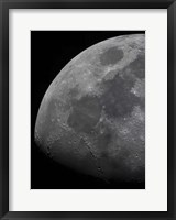 Framed limb and terminator of the waxing gibbous moon